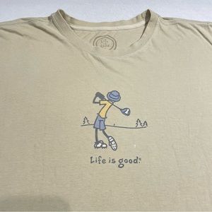 Life Is Good Mens Golfing T Shirt Size XXL Made in Peru 🇵🇪
